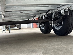GOTRAILER Nouvelle remorque à plateau galvanisée robuste 8x5 avec freins, essieu <span class=keywords><strong>tandem</strong></span>, 3200 kg ATM, pour l'agriculture, le transport de marchandises, l'aménagement paysager, le remorquage et l'industrie - Product Image 4
