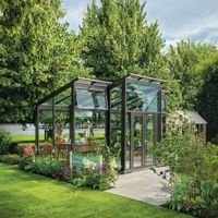 Véranda adossée DIY en gros avec structure en alliage d'aluminium, verre trempé isolant et kit préfabriqué