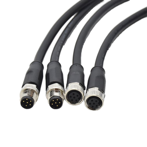 Conector circular Sensor eléctrico de 6 pines Cables de alimentación Cable PVC macho hembra enchufe IP67 conector impermeable M8 conector - Product Image 1