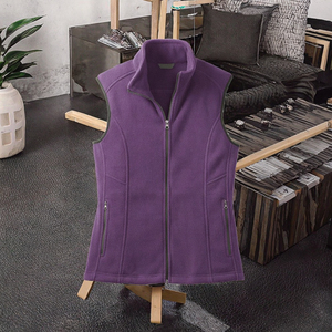 Colección de Invierno, Chaleco de Punto para Mujer con Cierre de Cremallera, 100% Poliéster, Ropa Exterior, Diseño Casual - Product Image 3