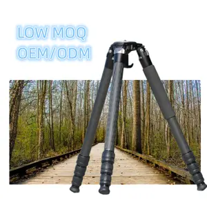 Tripod Serat Karbon Tugas Berat Besar, Tripod Kamera Video Profesional Desain Baru