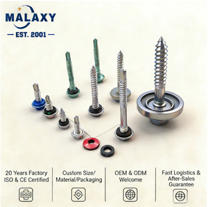 Tornillos para Techo MALAXY de <span class=keywords><strong>2</strong></span> Pulgadas con Arandela <span class=keywords><strong>Hexagonal</strong></span> EPDM 8 #   10 #   12 #   Tornillos Autoperforantes Teks de 50 mm - Product Image 2