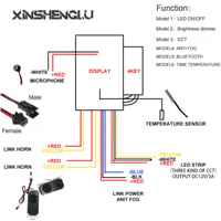 XSL OEM ODM DC 12V 5A 60W Capteur tactile à quatre boutons pour interrupteur, mémoire CCT, dégivreur, affichage de l'heure et de la température pour appareils intelligents