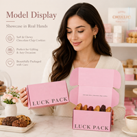 Boîte d'emballage personnalisée pour biscuits, friandises, gâteaux, chocolats, en papier ondulé, avec logo, pour livraison OEM, boîte cadeau, boîte d'expédition