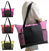 Sac fourre-tout portable et durable en polyester de grande capacité avec logo personnalisé pour hommes garçons Sac à bandoulière de bureau à la mode unisexe