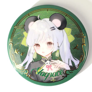 Vograce Pro Fabriek Prijs Ronde Knop Badge Custom Verhoogde Folie Afdrukken Hot Stamping Glitter Holografische Knop Pinnen - Product Image 2