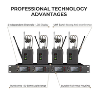 Sistema de Monitoreo Inalámbrico UHF Profesional para Escenarios, OEM ODM, para Actuaciones en Vivo, Espectáculos de Bandas, Iglesias y Estudios de Grabación