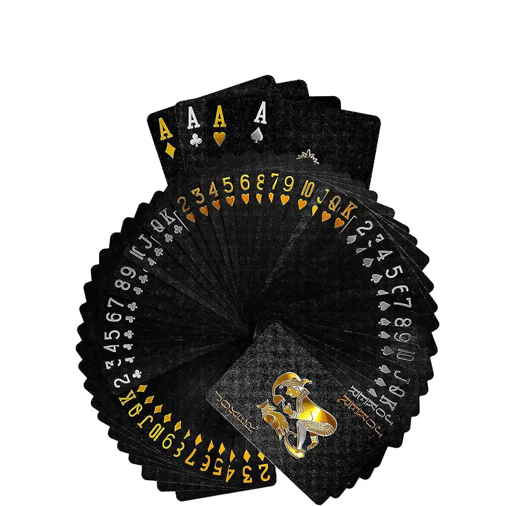 Formato personalizzato PVC materiale stampato carte da Poker produzione con finitura lucida Design di stampa personalizzato e Logo confezionato in scatola