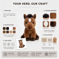 Peluche personnalisée OEM, poulain de cheval brun réaliste, jouet en peluche, personnage de ferme, poupée, conception personnalisée, mascotte de marque, peluche CE
