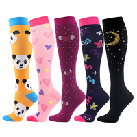 Chaussettes de compression sportives pour adultes avec logo personnalisé, chaussettes de course fines pour hommes, antidérapantes, longues, avec imprimé automne sur le bord du mollet