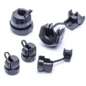 Fscat negro diferentes tamaños eléctrico pequeño cable abrazadera cable de alimentación buje de alivio de tensión