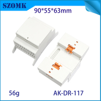 Boîtier de commande électronique 90x55x63mm pour rail DIN, clip de fixation pour montage de carte PCB sur rail DIN, boîtier de projet d'automatisation industrielle pour carte PCB