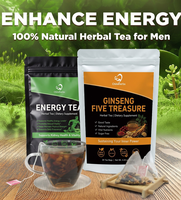 Tisane aux cinq trésors Chinaherbs Ginseng & Maca, 20 sachets de thé et service de conception, vente en gros, chaîne d'approvisionnement de tisanes en vrac