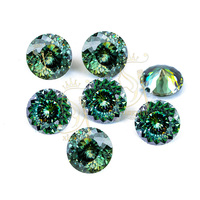 Moissanite Diamant Coupe Nid d'Oiseau Couleur Naturelle VVS Certifiée GRA Moissanite en Vrac Excellente Moissanite Ronde Bleu Vert Gemme