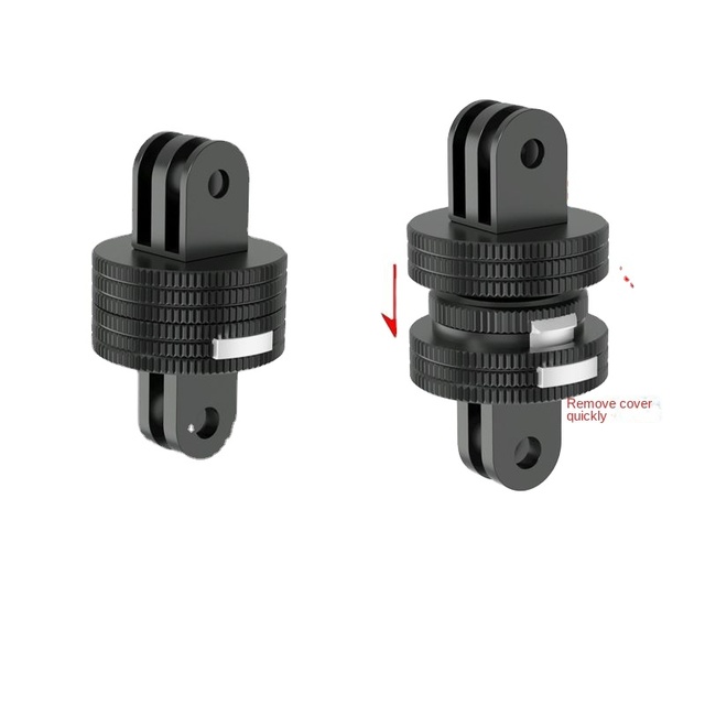 360 Rotate Action Camera Accessories Shoulder Mount Helmet Bracket Tripod Adapter Go Pro Camera Mounts for GoPro12 11 10 9