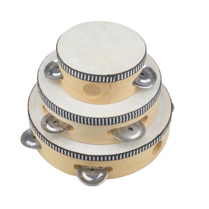 <span class=keywords><strong>Tambourin</strong></span> en bois à double rangée de 10 pouces, <span class=keywords><strong>fabrication</strong></span> directe usine, avec tambour à main, prix abordable, tambourins éducatifs - Product Image 1