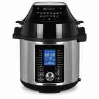 Olla a Presión Eléctrica Multiusos de Acero Inoxidable, Freidora de Aire 2 en 1, sin Aceite, Electrodoméstico de Cocina, Programable