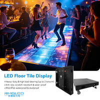 Écran de sol LED interactif intérieur P3.91/2.976, capacité de charge 1.4T, étanche IP65, écran de sol LED pour la danse