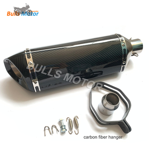 universal de fibra de carbono completa de la motocicleta silenciador de escape para bicicleta decarretera bicicleta de carreras - Product Image 3