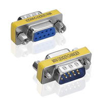 RS232 serie DB9 conector macho a hembra Cable cambiador de género adaptador de acoplador