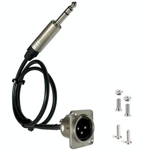 Conector <span class=keywords><strong>de</strong></span> teléfono estéreo <span class=keywords><strong>de</strong></span> 6,35mm macho <span class=keywords><strong>a</strong></span> D estilo montaje en Panel XLR 3 PIN conector hembra <span class=keywords><strong>Cable</strong></span> convertidor - Product Image 1