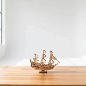 Maqueta de Madera del Barco Queen Anne's Revenge, Altamente Realista, Rompecabezas 3D, Kit de Juguete Educativo DIY para Jóvenes, Regalo - Product Image 1