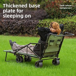 <span class=keywords><strong>Carrito</strong></span> de Camping Plegable Multifuncional para Exteriores, con Ruedas Todoterreno, 2 en 1, <span class=keywords><strong>Carrito</strong></span> de Compras y Almacenamiento para <span class=keywords><strong>Playa</strong></span>, Jardín y Picnic - Product Image 4