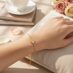 Dainty Hamsa การออกแบบอินเทรนด์สร้อยข้อมือหรูหราขายส่ง925สเตอร์ลิงเครื่องประดับเงินสำหรับผู้หญิง - Product Image 3