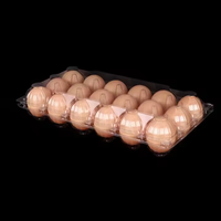 Boîtes à œufs en plastique transparent 15 alvéoles, boîte à œufs en plastique avec couvercle, cartons pour œufs de caille, plateau à œufs en plastique, emballage blister