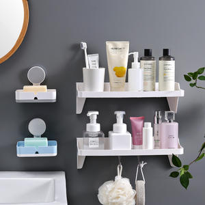 Porte-savon minimaliste mural rectangulaire en ABS double couche, drainable et sans résidus - Product Image 4