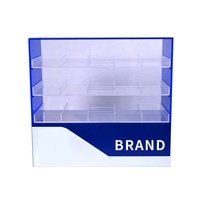 Vitrine à tabac APEX Premium moderne et écologique à 3 niveaux, finition polie - Présentoir de comptoir personnalisé avec tiroirs et panneaux de sécurité