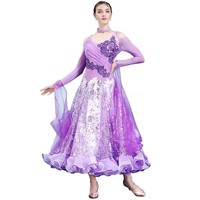 Vente chaude bonne qualité en gros robes de danse de compétition de salon vert royal