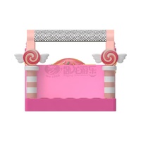 Parcours d'obstacles gonflable personnalisable Wolong sur le thème de l'arc-en-ciel, décorations en forme de beignets et sucettes, en PVC, pour location commerciale par les enfants, capacité supérieure à 500 kg