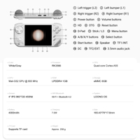 Console de jeu portable MINILOONG POCKET 1, écran IPS 4'', sortie HD, systèmes open source, mises à niveau OTA, LOONG OS, nouvelle console POCKET