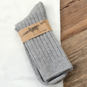 Chaussettes <span class=keywords><strong>de</strong></span> luxe en <span class=keywords><strong>laine</strong></span> polaire d'agneau pour hommes, <span class=keywords><strong>de</strong></span> luxe, chaudes et épaisses, côtelées, grande taille, solides, 6 couleurs, collection 80% - Product Image 6
