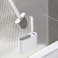 Lot de supports de brosses WC en TPR écologiques avec petite brosse pour un nettoyage en profondeur – Prix de gros