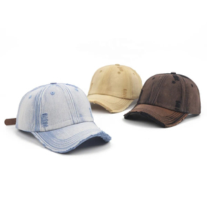 Moda Cool Sweetwear Venta al por mayor Sombrero de papá de alta calidad Gorras de béisbol desgastadas de algodón lavado desteñido liso - Product Image 1