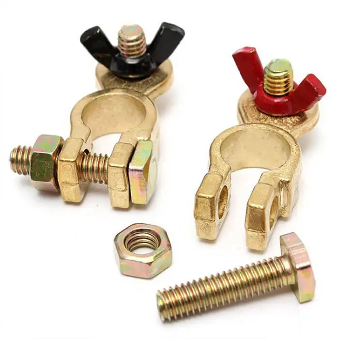 Brass And Copper Battery Post Quick Connector Positive Negative Car Battery Terminals