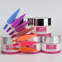 Poudre acrylique non toxique 2-en-1 BIN personnalisée sous marque privée pour ongles, moulage facile EMA, conditionnée en bouteille pour nail art