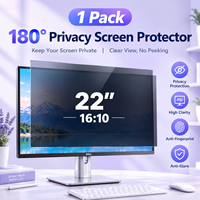 Filtre de confidentialité pour moniteur de bureau 22 pouces 16:10, film protecteur d'écran amovible anti-espion, anti-reflets, anti-lumière bleue