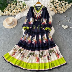 Women's Solid Mini Chiffon Dress Strapless Belted Waist Lace Trim Tiered A-Line Skirt Casual Party Wear - Product Image 5