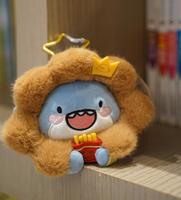 Anoeo Kawaii Fluffy 10 cm Lion Shark Soft Headphone Bag RTS Plush Purses for Girls