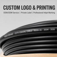 Cable Coaxial Siamés Premium RG59+2C de 0.81mm con 96 Hilos CCA para Seguridad CCTV y Video