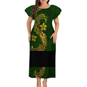 Colección de otoño, conjunto de dos piezas de diseño tradicional samoano polinesio personalizado, Mangas de burbuja de sésamo, estilo de moda <span class=keywords><strong>KPOP</strong></span> Natural - Product Image 3