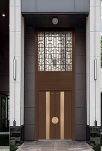 Puerta de Seguridad de Aluminio Premium, Diseño Clásico Europeo con Patrón de Metal Perforado, Puerta Doble de Entrada, Proyecto Exclusivo - Product Image 2