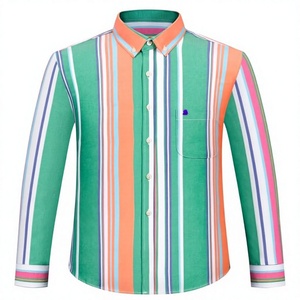 เสื้อเชิ้ตผู้ชายผ้าฝ้ายอ๊อกซ์ฟอร์ด 100% ทรงเข้ารูป แขนยาว ลายสก็อต สไตล์ลำลอง ธุรกิจ ผ้ากันยับ ย้อมเส้นด้าย สำหรับฤดูใบไม้ผลิและฤดูร้อน - Product Image 6