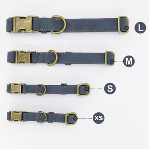 <span class=keywords><strong>Collar</strong></span> de identificación de perro personalizado, con hebilla de Metal, cuero acolchado para perros pequeños y medianos, Pitbull Buldog - Product Image 5