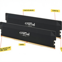 Kit de RAM DDR5 32 Go (2x16 Go) CL36 6000 MHz pour overclocking, mémoire de jeu pour ordinateur de bureau, compatible AMD Expo, marque LIXINC, BOM