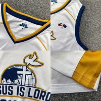 Maillot de basketball sans manches personnalisé en patchwork, avec impression par sublimation et transfert thermique HTV, vente en gros