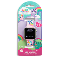Reloj LED Sweet Dreams de silicona roja unisex con batería alcalina AAA